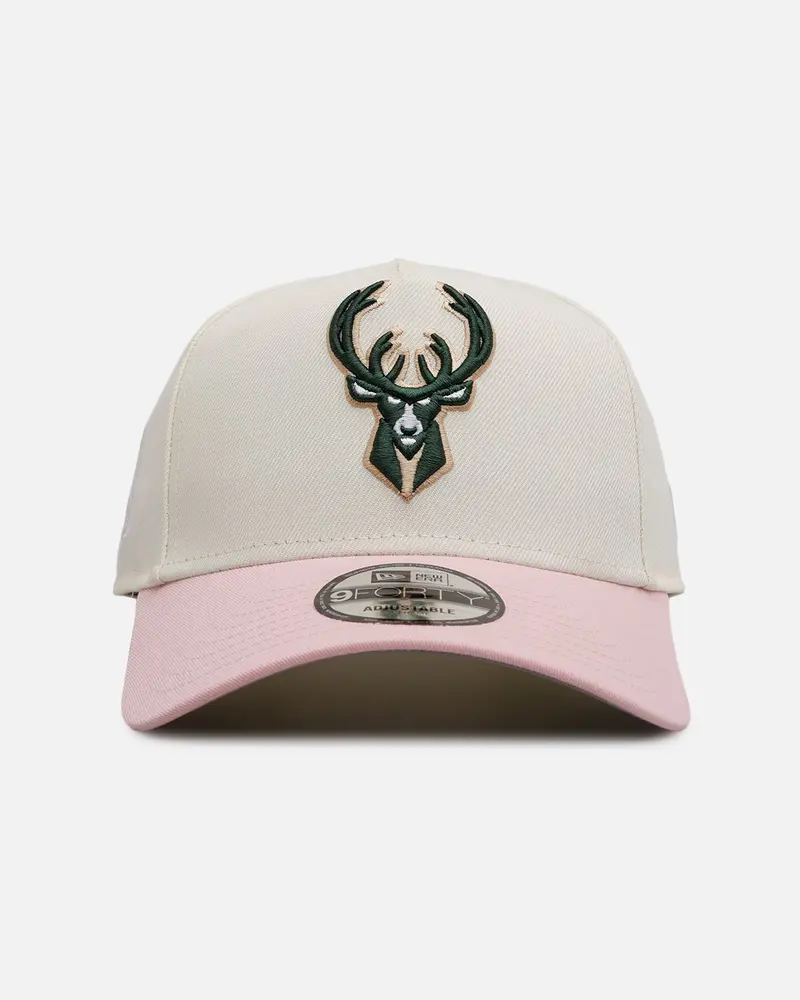 New Era Milwaukee Bucks 'Pink Lemonade' 9Forty A-Frame Snapback Pink/Yellow 1
