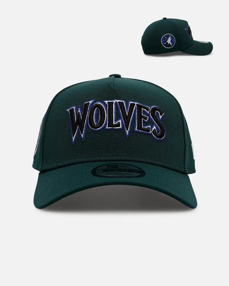 New Era Minnesota Timberwolves 'Evergreen' 9Forty A-Frame Snapback Dark Green 1