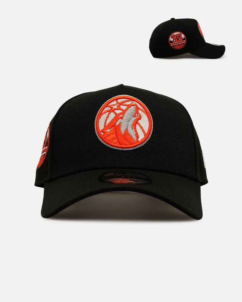 New Era Minnesota Timberwolves 'Nba Dia De Los Muertos' 9Forty A-Frame Snapback Black/Orange 1