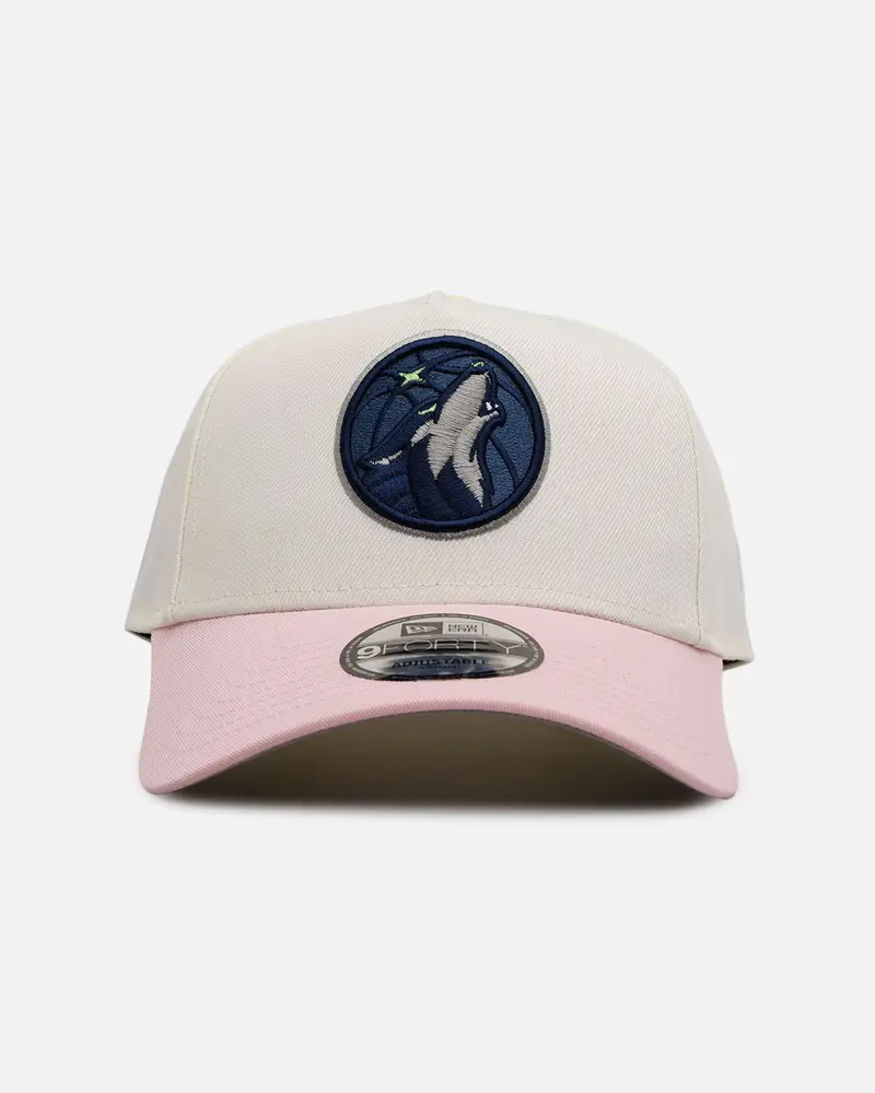 New Era Minnesota Timberwolves 'Pink Lemonade' 9Forty A-Frame Snapback Pink/Yellow 1