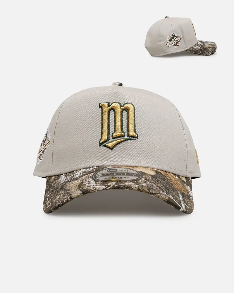 New Era Minnesota Twins 'Stone Realtree' 9Forty A-Frame Snapback Stone 1