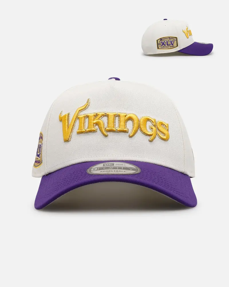 New Era Minnesota Vikings 'Chrome Metallic Wordmark' 9Forty A-Frame Snapback Chrome 1