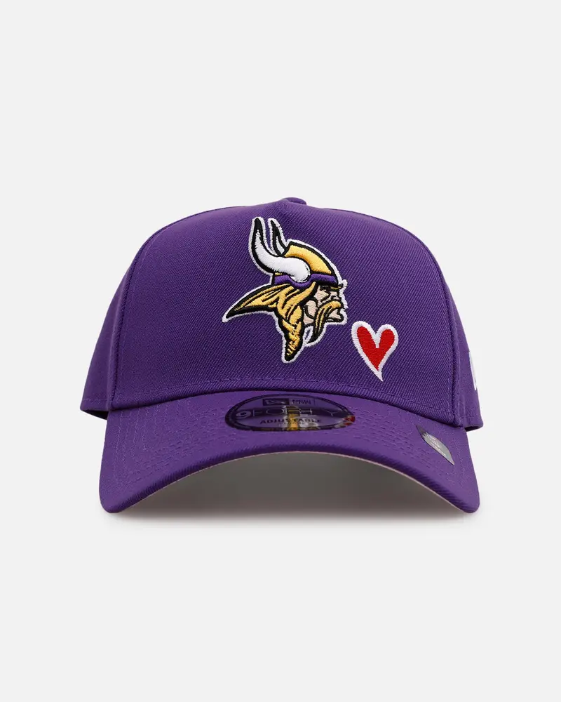 New Era Minnesota Vikings 'Team Color Hearts' 9Forty A-Frame Snapback Official Team Color 1