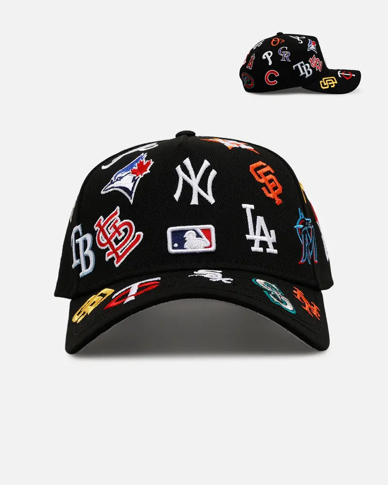 New Era Mlb All Over 9Forty A-Frame Snapback Black 1