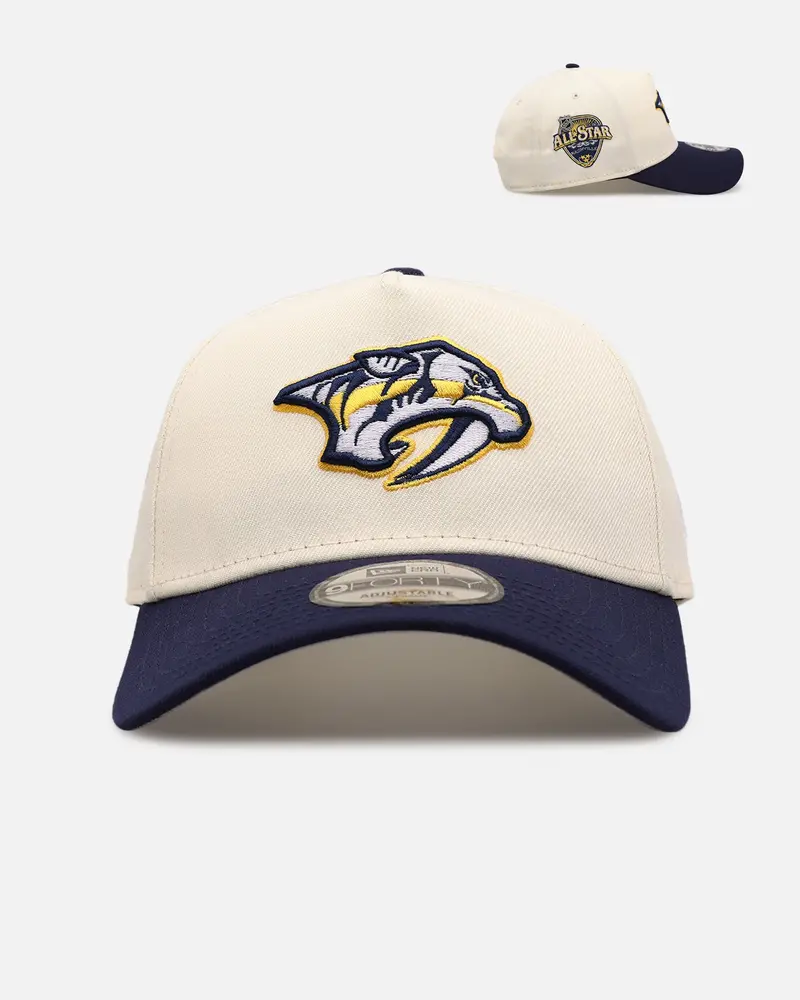New Era Nashville Predators 'Team Color Visor' 9Forty A-Frame Snapback Chrome/Official Team Color 1