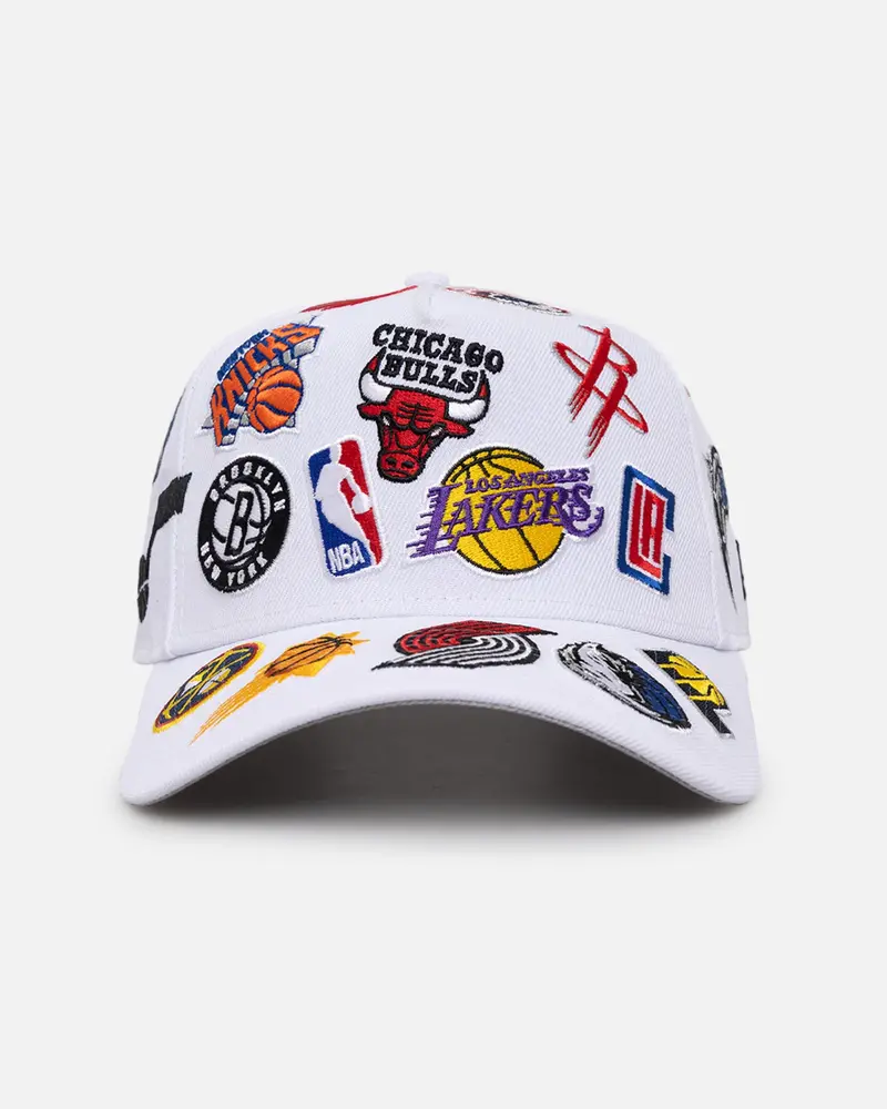 New Era Nba All Over 9Forty A-Frame Snapback White 1