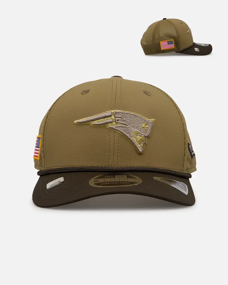 New Era New England Patriots 'Salute' 9Seventy Snapback Olive 1