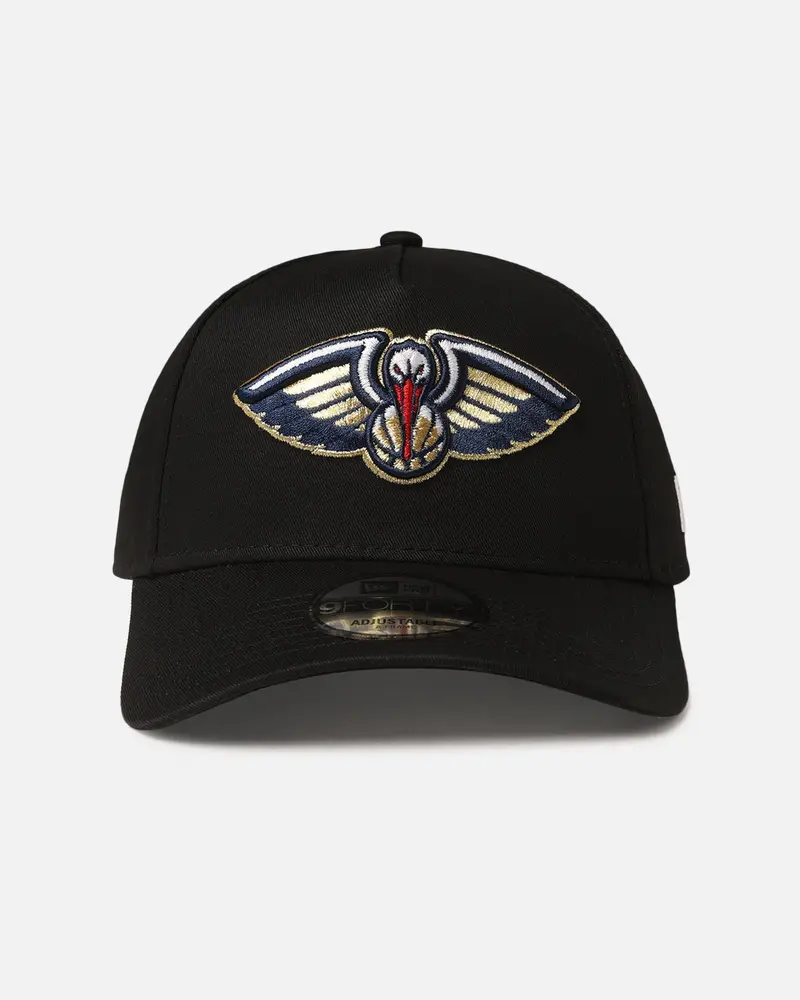 New Era New Orleans Pelicans 9Forty A-Frame Snapback Black 1