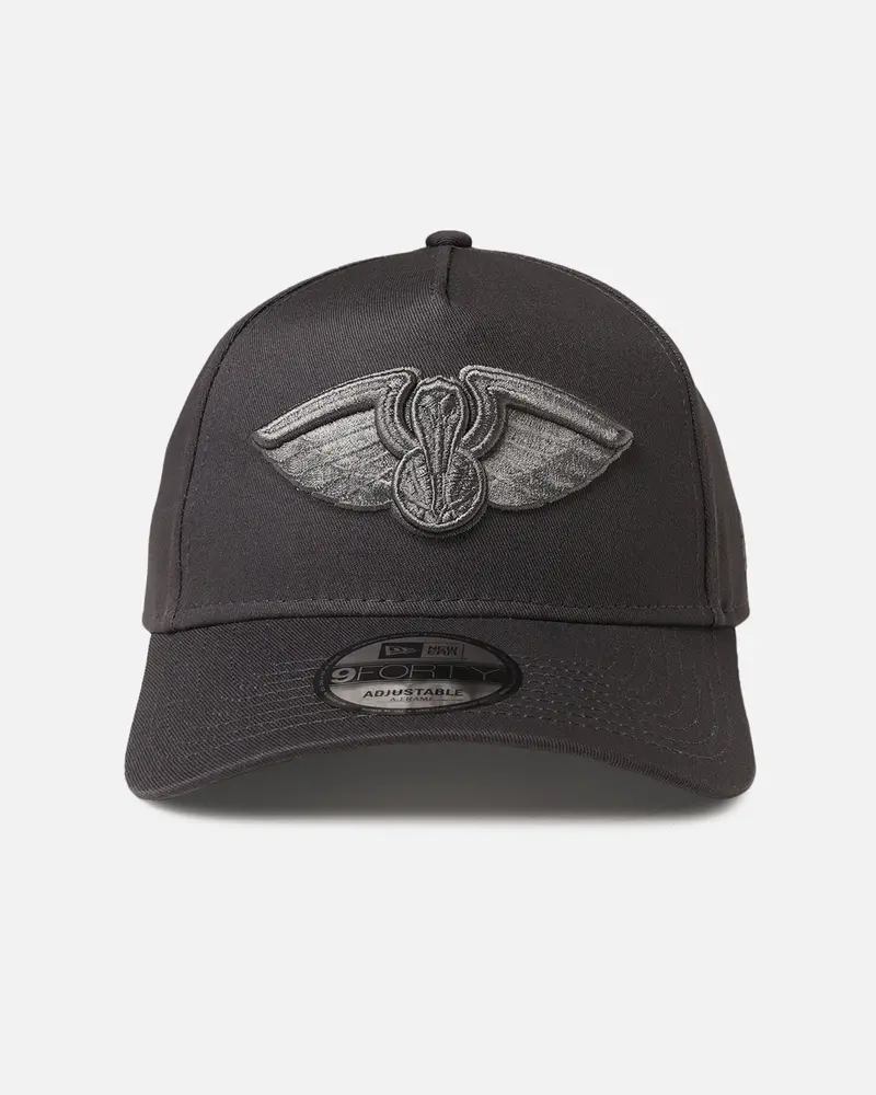 New Era New Orleans Pelicans 9Forty A-Frame Snapback Graphite 1
