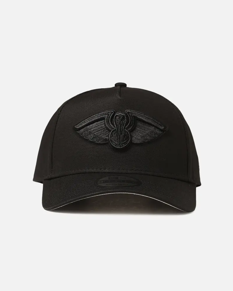 New Era New Orleans Pelicans 'Black On Black' 9Forty A-Frame Snapback Black 1
