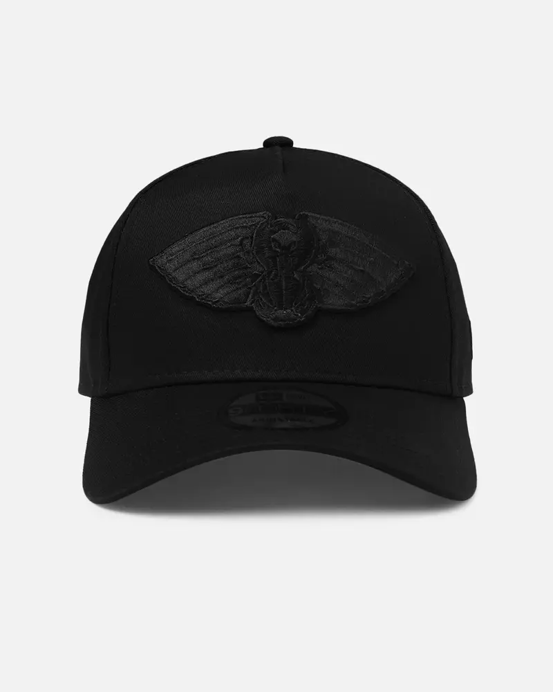 New Era New Orleans Pelicans 'Nba Black On Black' 9Forty A-Frame Snapback Black 1