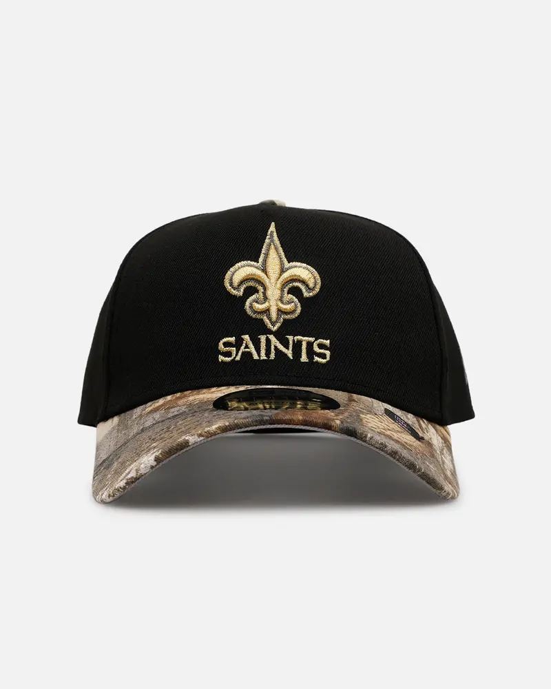 New Era New Orleans Saints 'Black Crown Realtree Visor' 9Forty A-Frame Snapback Realtree Edge/Black 1