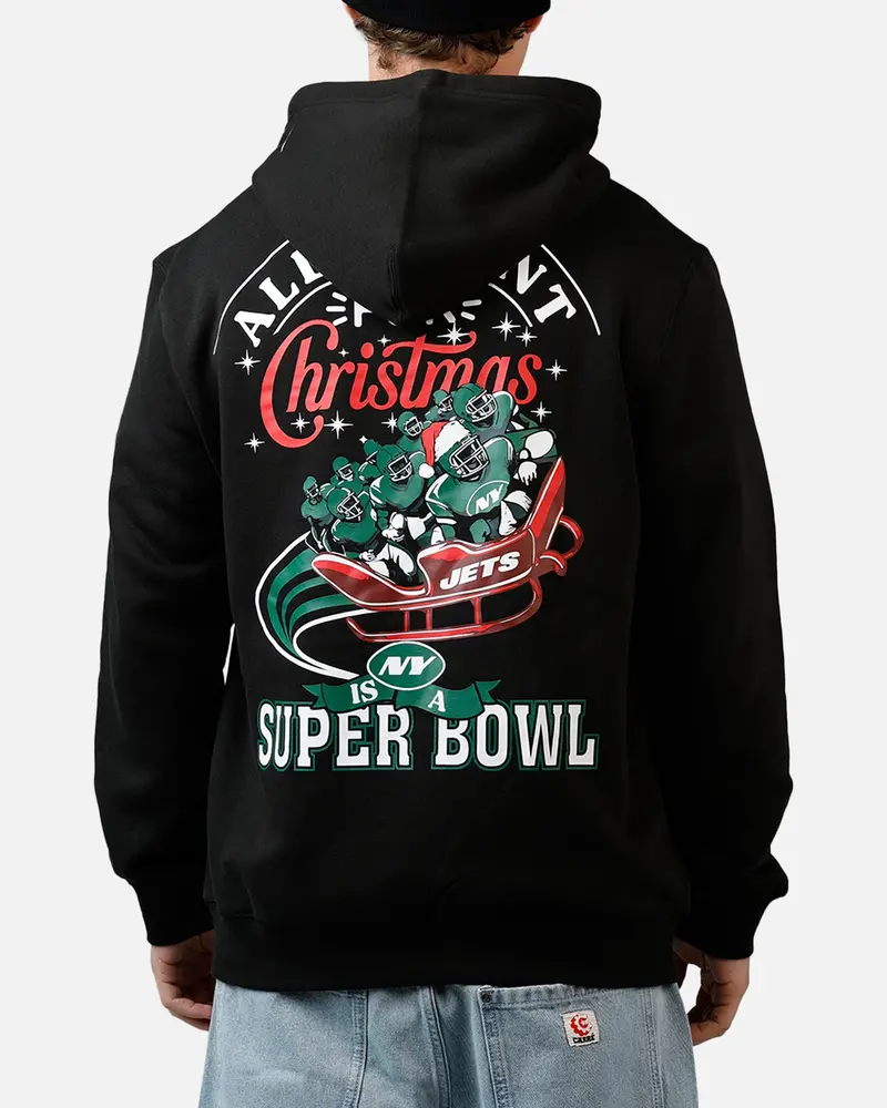 New Era New York Jets All I Want For Christmas Hoodie Black 1