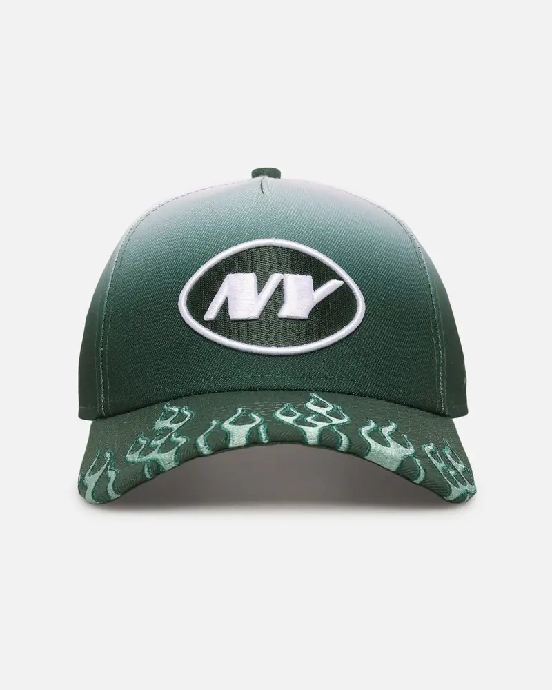 New Era New York Jets 'Sundyed Flames' 9Forty A-Frame Snapback Pine Green 1
