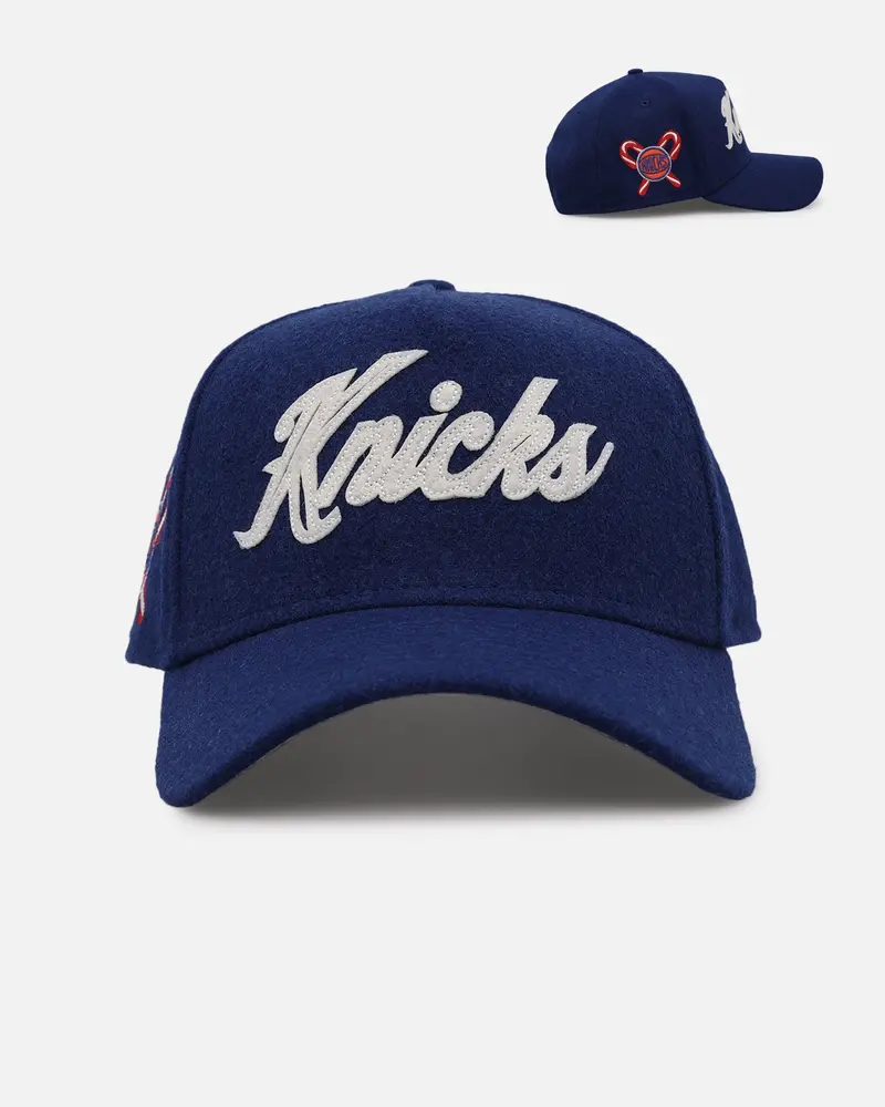 New Era New York Knicks 'Candy Cane Side Patch' 9Forty A-Frame Snapback Official Team Color 1