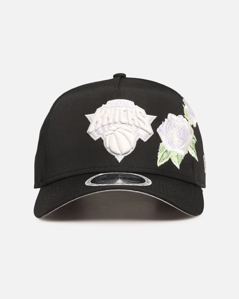 New Era New York Knicks 'Glow Rose' 9Forty A-Frame Snapback Black 1