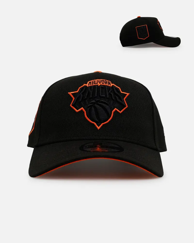 New Era New York Knicks 'Outline' 9Forty A-Frame Snapback Black 1