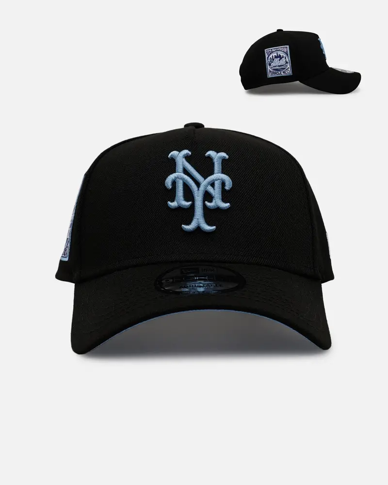 New Era New York Mets 'Black And Sky Blue' 9Forty A-Frame Snapback Black/Sky Blue 1