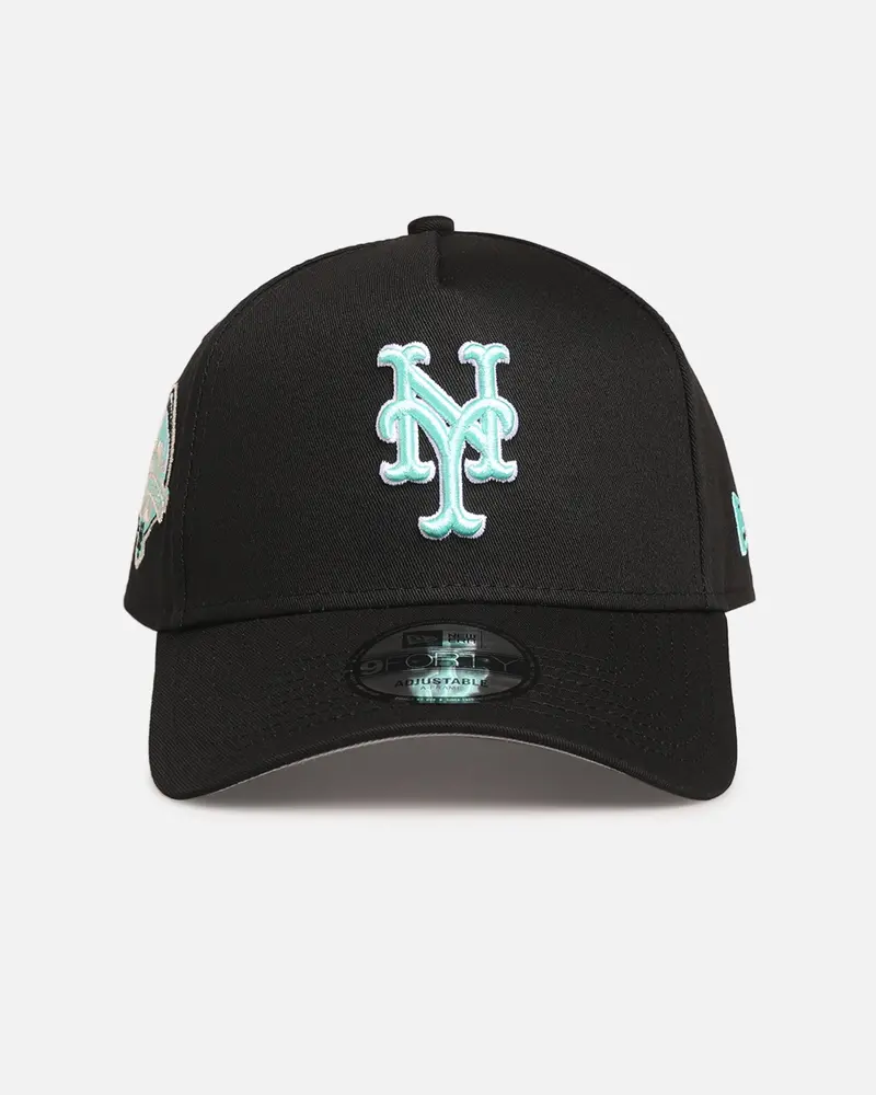 New Era New York Mets 'Black Aqua' 9Forty A-Frame Snapback Black/Aqua 1