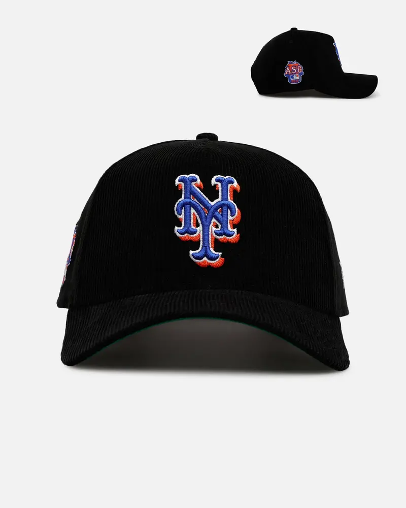 New Era New York Mets 'Black Cord' 9Forty A-Frame Corduroy Snapback Black 1
