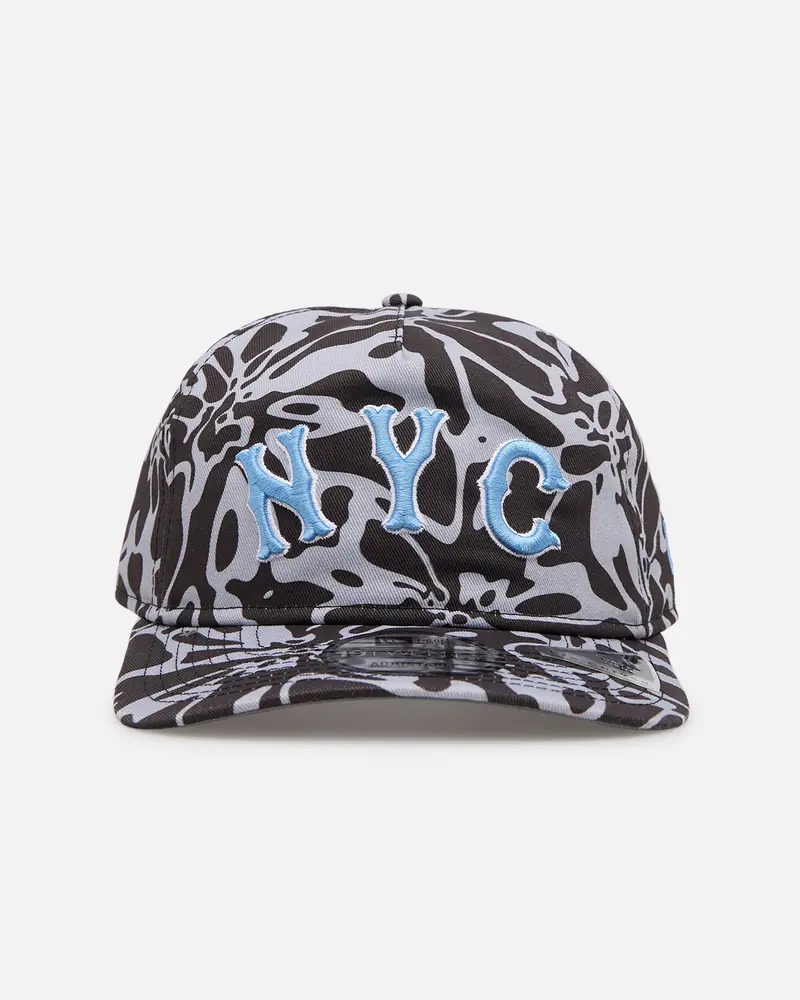 New Era New York Mets 'Brushed Cotton' 19Twenty Strapback Black/Light Blue 1