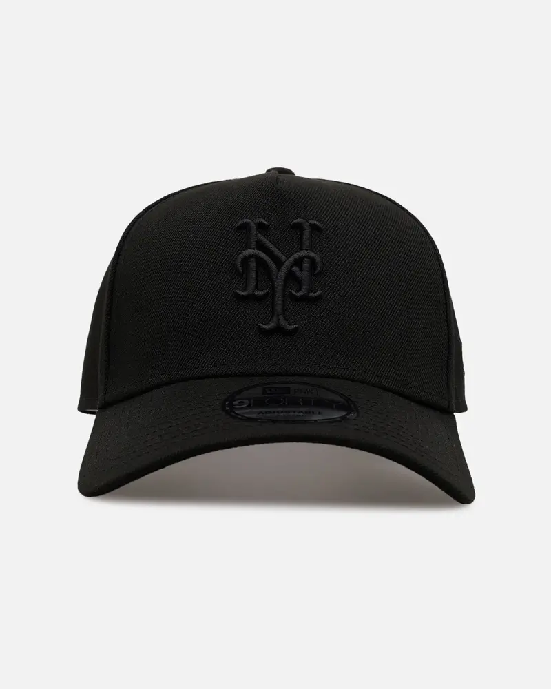New Era New York Mets 'Easy Black' 9Forty A-Frame Snapback Black/Black 1
