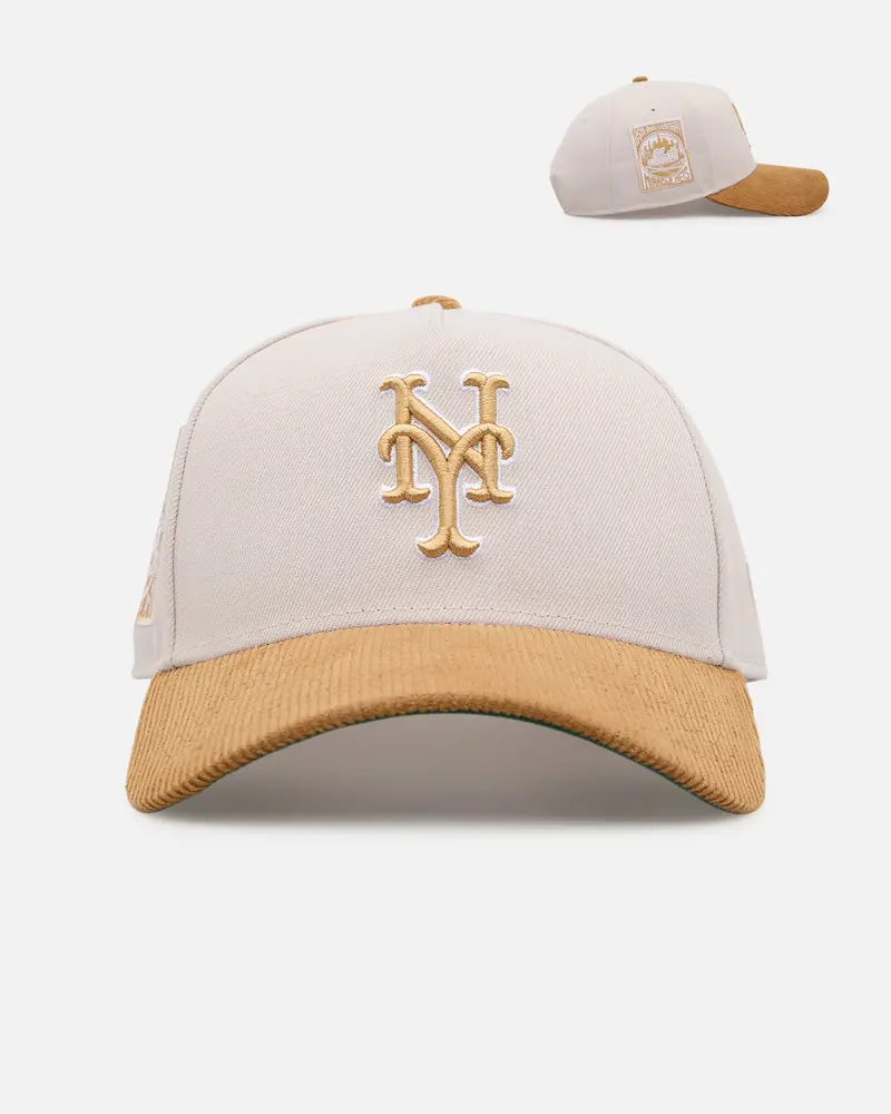 New Era New York Mets 'Honey Pot' 9Forty A-Frame Snapback Stone/Wheat 1