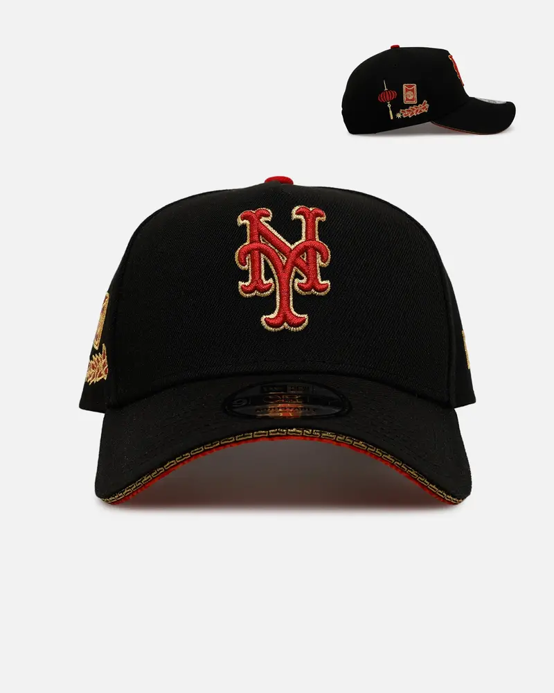New Era New York Mets 'Longevity' 9Forty A-Frame Snapback Black/Red 1