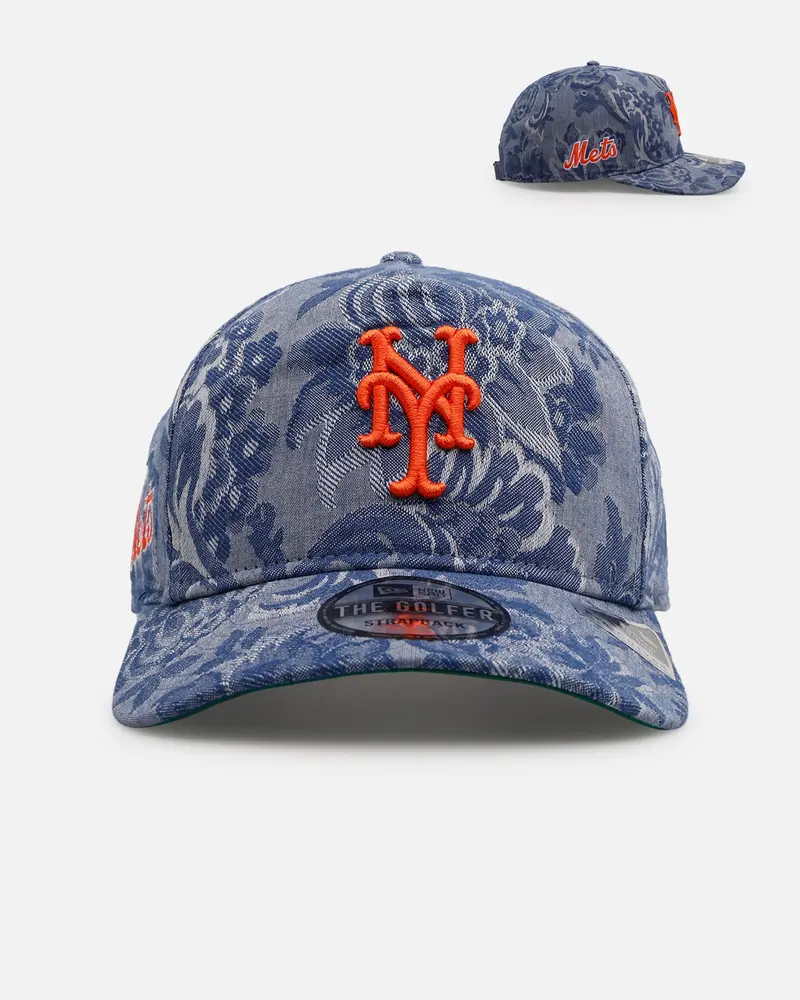 New Era New York Mets 'Three Looms' Golfer Strapback Denim 1