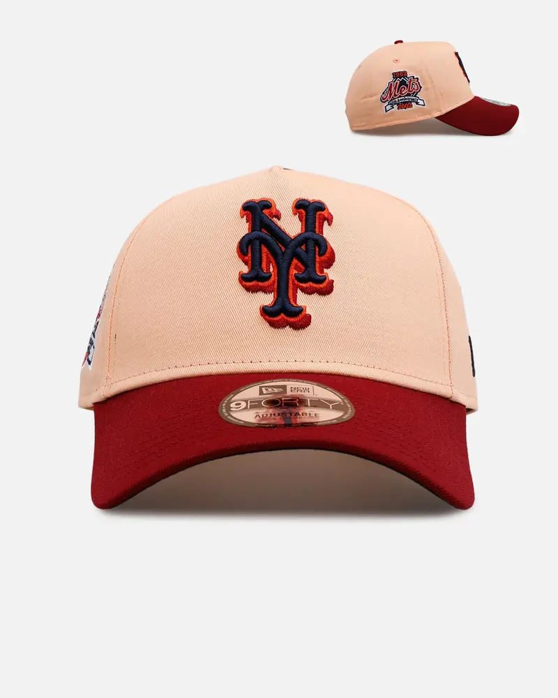 New Era New York Mets 'Volcano' 9Forty A-Frame Snapback Peach 1
