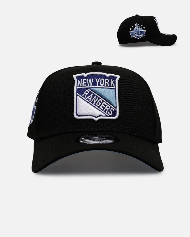 New Era New York Rangers 'Black And Sky Blue' 9Forty A-Frame Snapback Black/Sky Blue 1