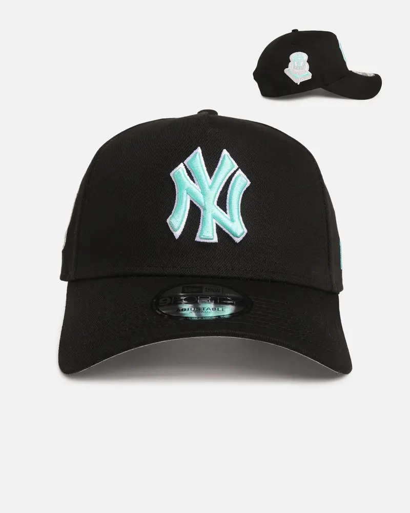 New Era New York Yankees 'Black Aqua' 9Forty A-Frame Snapback Black/Aqua 1