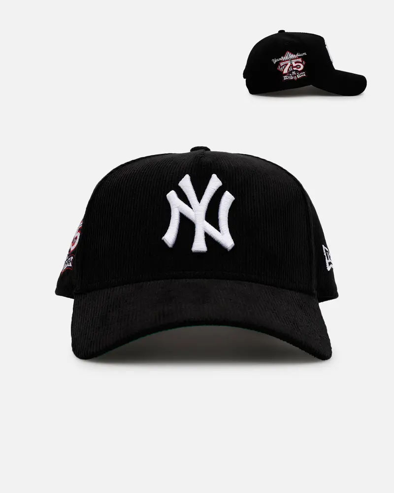 New Era New York Yankees 'Black Cord' 9Forty A-Frame Corduroy Snapback Black 1