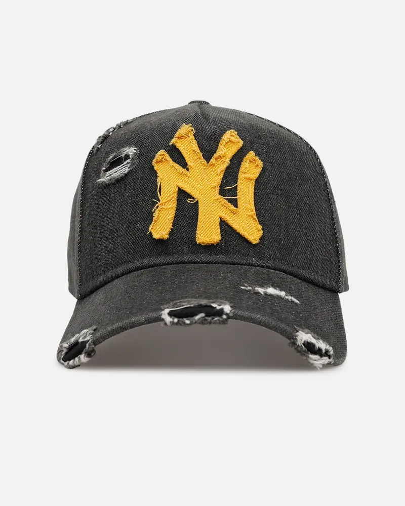New Era New York Yankees 'Denim 2.0' 9Forty A-Frame Strapback Black 1