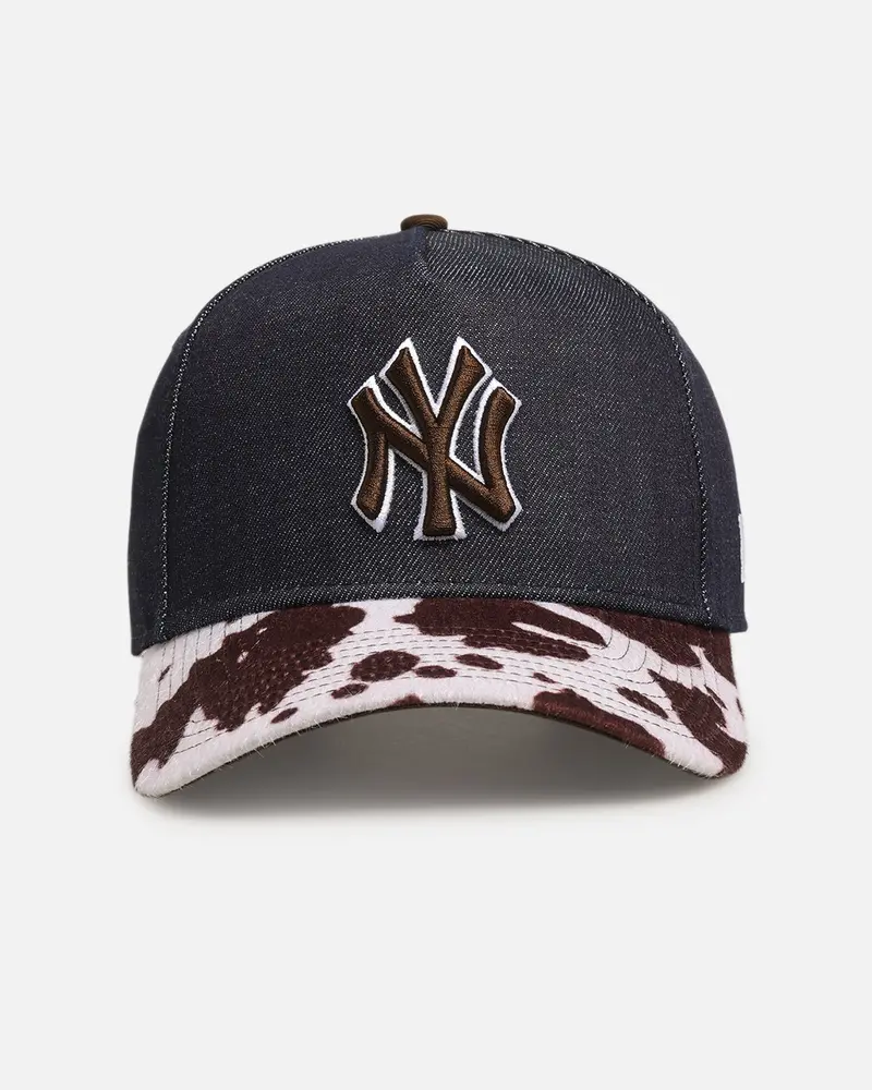 New Era New York Yankees 'Denim Cowhide' 9Forty A-Frame Snapback Navy 1