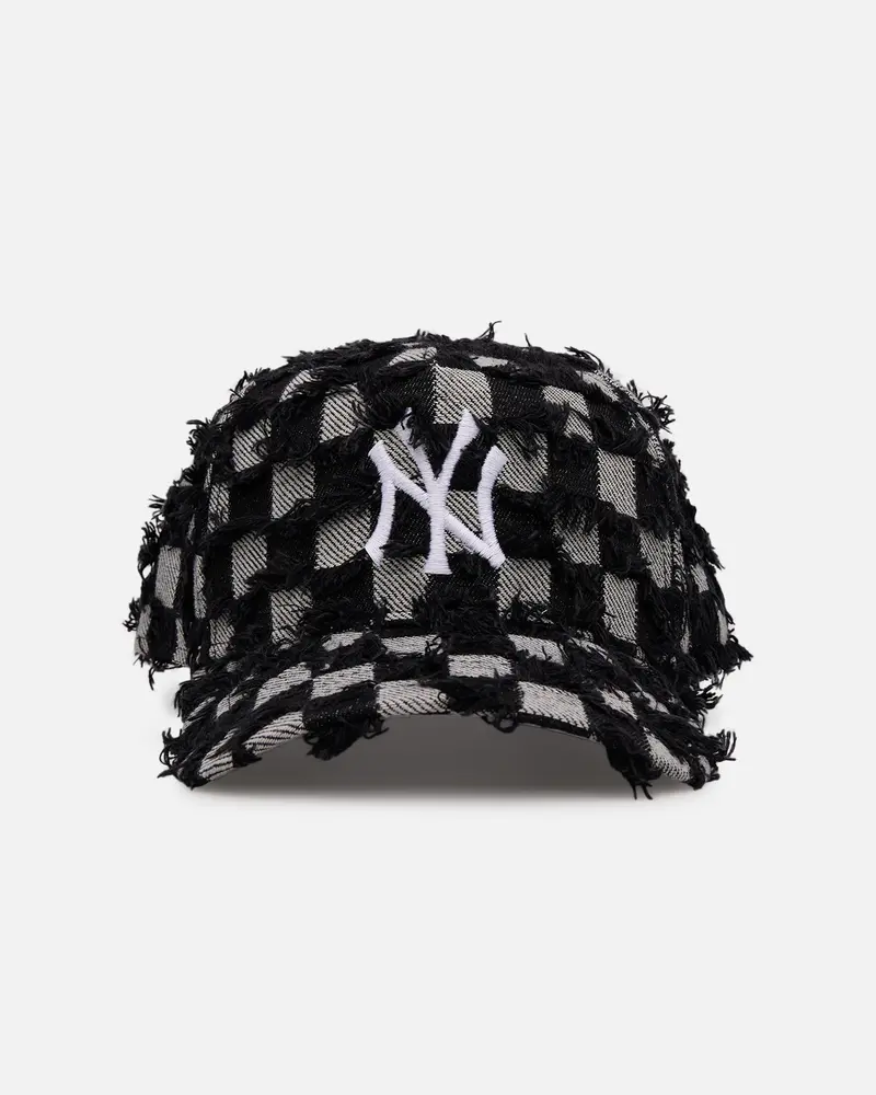 New Era New York Yankees 'Frayed Checkerboard' 9Forty A-Frame Snapback Black/Grey 1