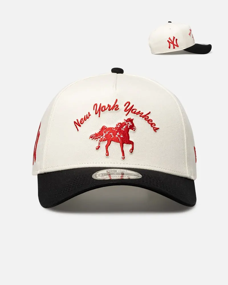 New Era New York Yankees 'Galloping Horse' 9Forty A-Frame Snapback White/Black 1