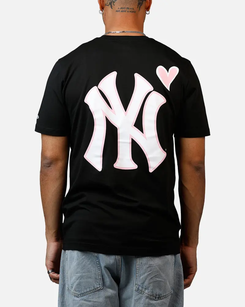 New Era New York Yankees Heart T-Shirt Black 1