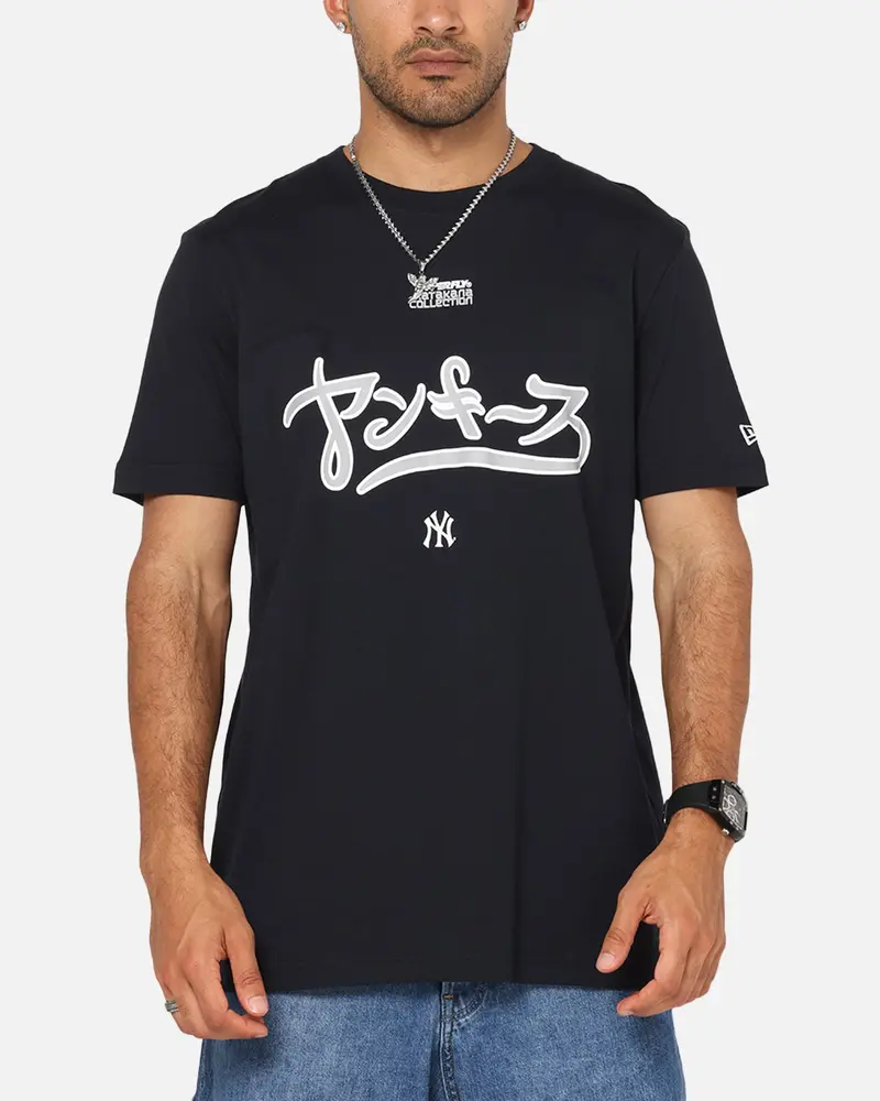 New Era New York Yankees 'Hyperfly Katakana X Mlb' T-Shirt Navy 1