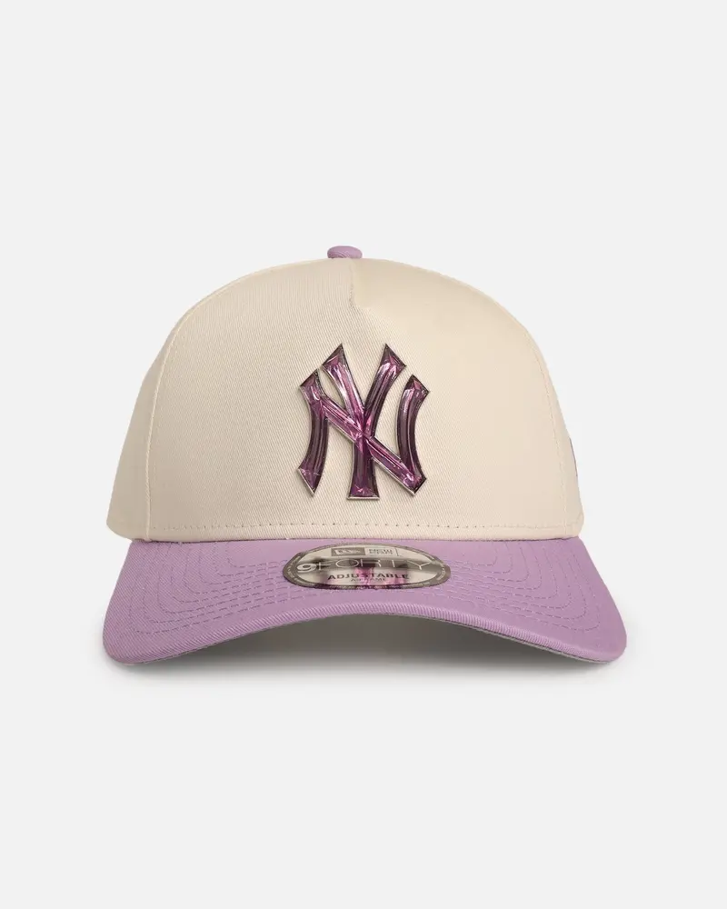 New Era New York Yankees 'Jelly Crystals Collection' 9Forty A-Frame Snapback Chrome White/Purple 1