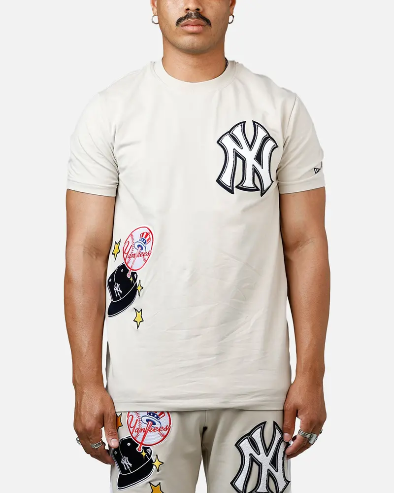 New Era New York Yankees 'Logo Select' Summer T-Shirt Stone 1