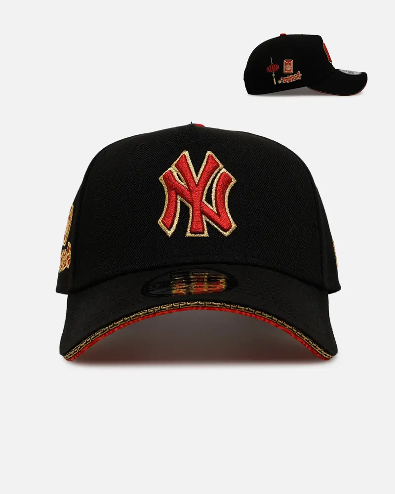 New Era New York Yankees 'Longevity' 9Forty A-Frame Snapback Black/Red 1