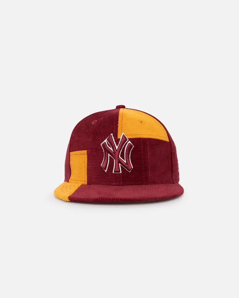 New Era New York Yankees 'Maroon Patchwork Corduroy' 59Fifty Fitted Maroon/Yellow 1