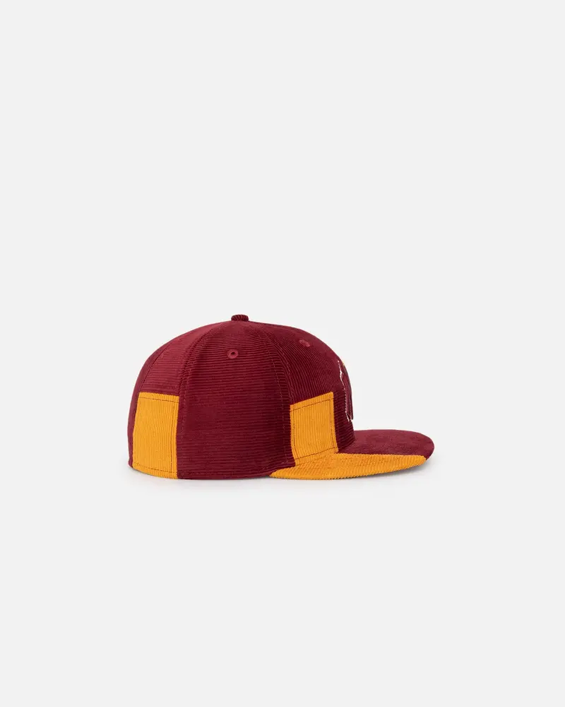 New Era New York Yankees 'Maroon Patchwork Corduroy' 59Fifty Fitted Maroon/Yellow 4