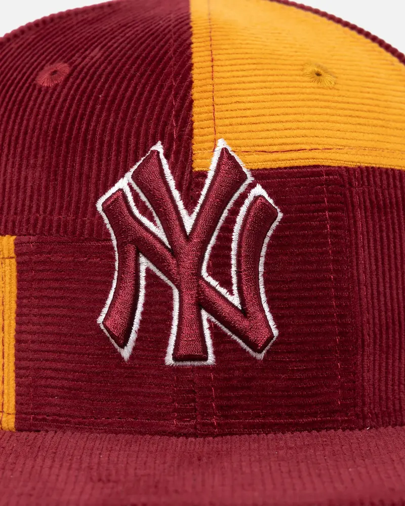 New Era New York Yankees 'Maroon Patchwork Corduroy' 59Fifty Fitted Maroon/Yellow 6