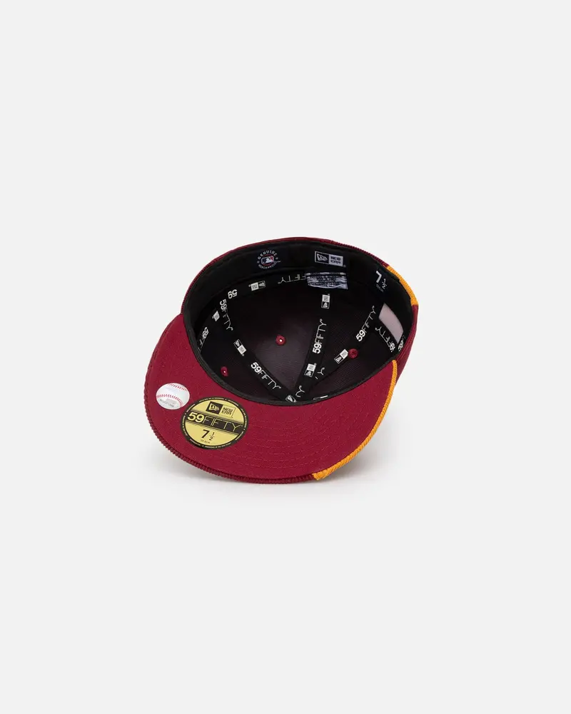 New Era New York Yankees 'Maroon Patchwork Corduroy' 59Fifty Fitted Maroon/Yellow 7