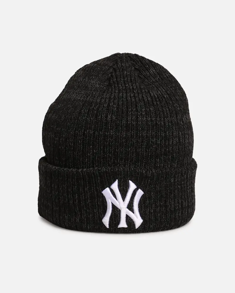 New Era New York Yankees 'Melange' Knitted Beanie Black 1