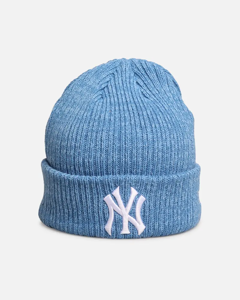 New Era New York Yankees 'Melange' Knitted Beanie Blue 1