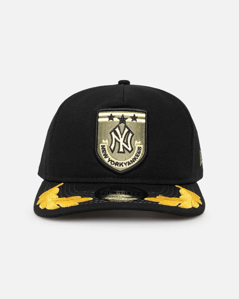 New Era New York Yankees 'Military Patch' Pre-Curved Golfer Snapback Black 1