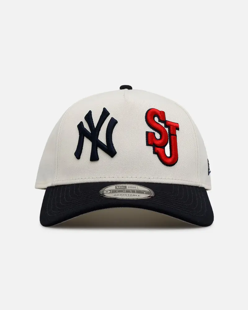 New Era New York Yankees 'Mlb & Ncaa Dual Logo' 9Forty A-Frame Snapback Chrome 1